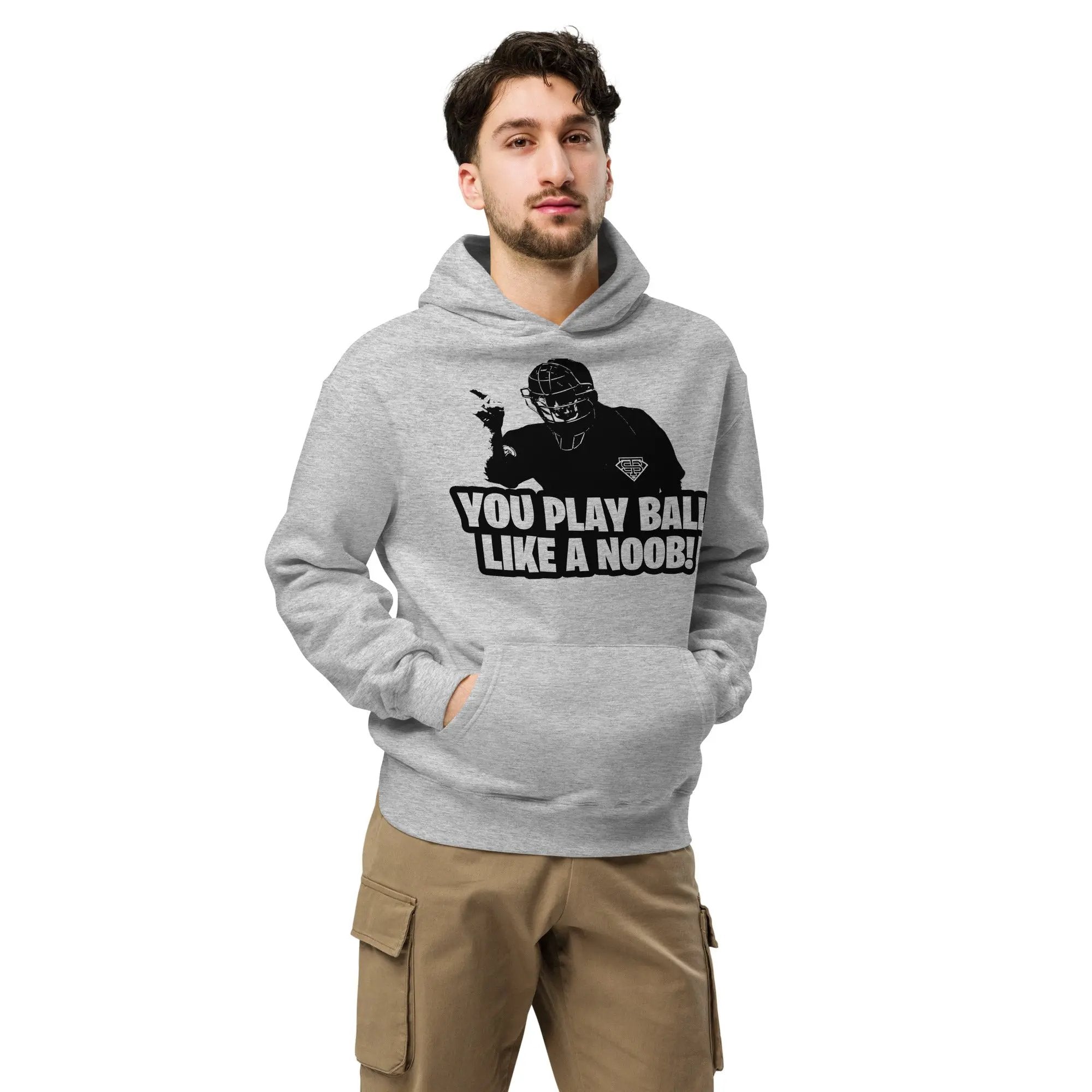 Noob Baseball Hoodie Oversized Fit | Youth & Beginner Baseball Apparel