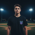 Summer Nights Tee Close-up Baseball Field Night Scene